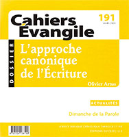 9782204138109, cahiers évangile 191, olivier artus