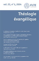 revue théologie évangélique, erwan cloarec